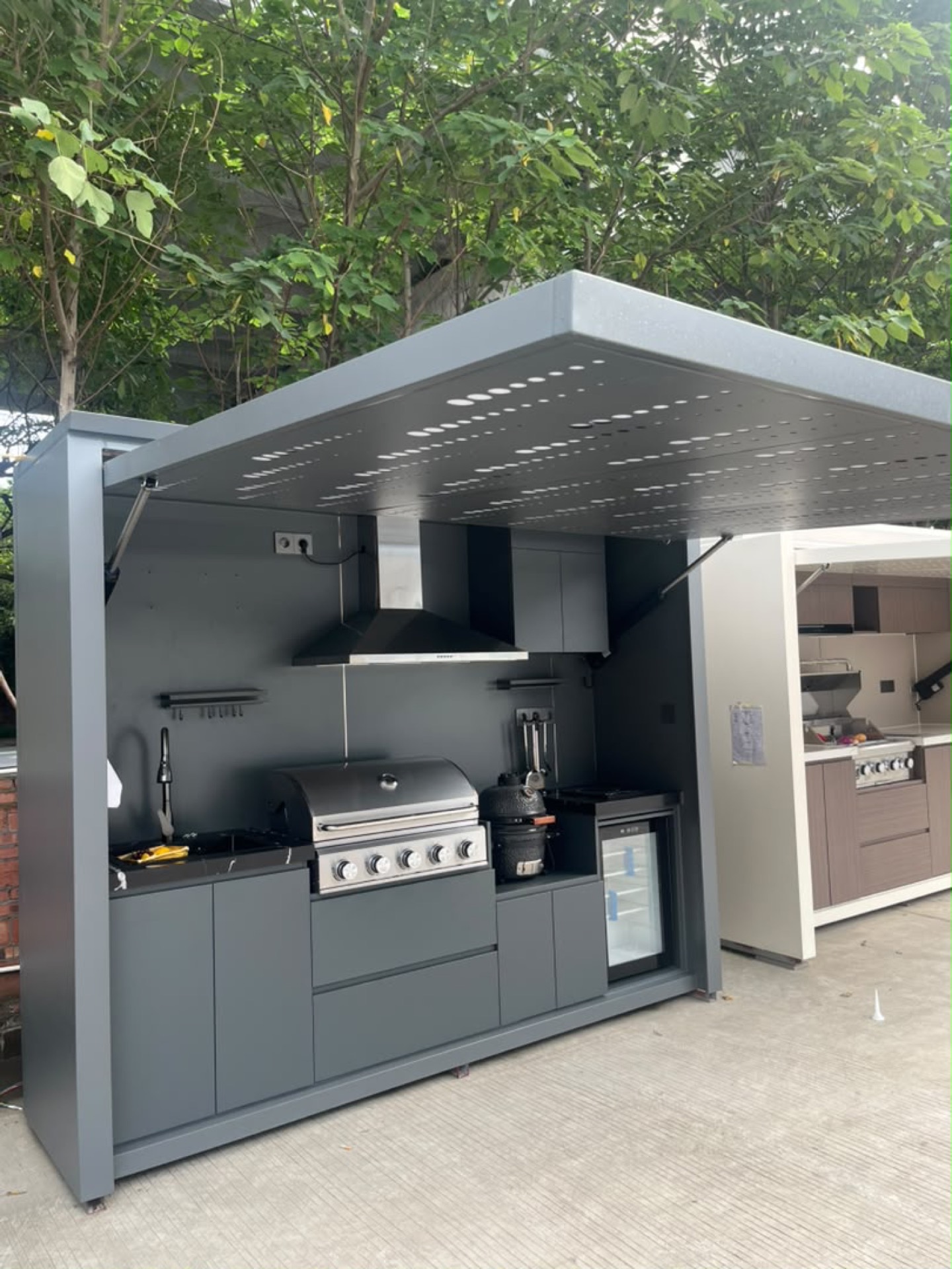 Open outdoor kitchen ready for entertaining